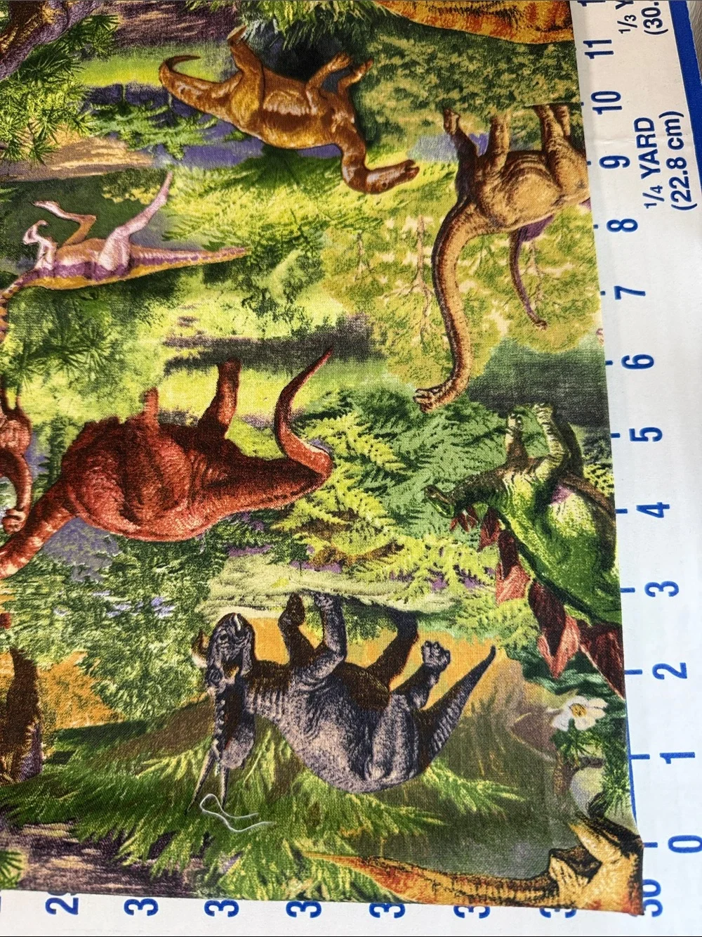 Vintage VIP Cranston Dinosaur Fabric 2¾ Yards Medium Weight Cotton Decor